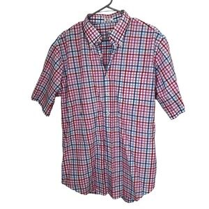 Peter Millar 100% Cotton Button Down Short Sleeve Large